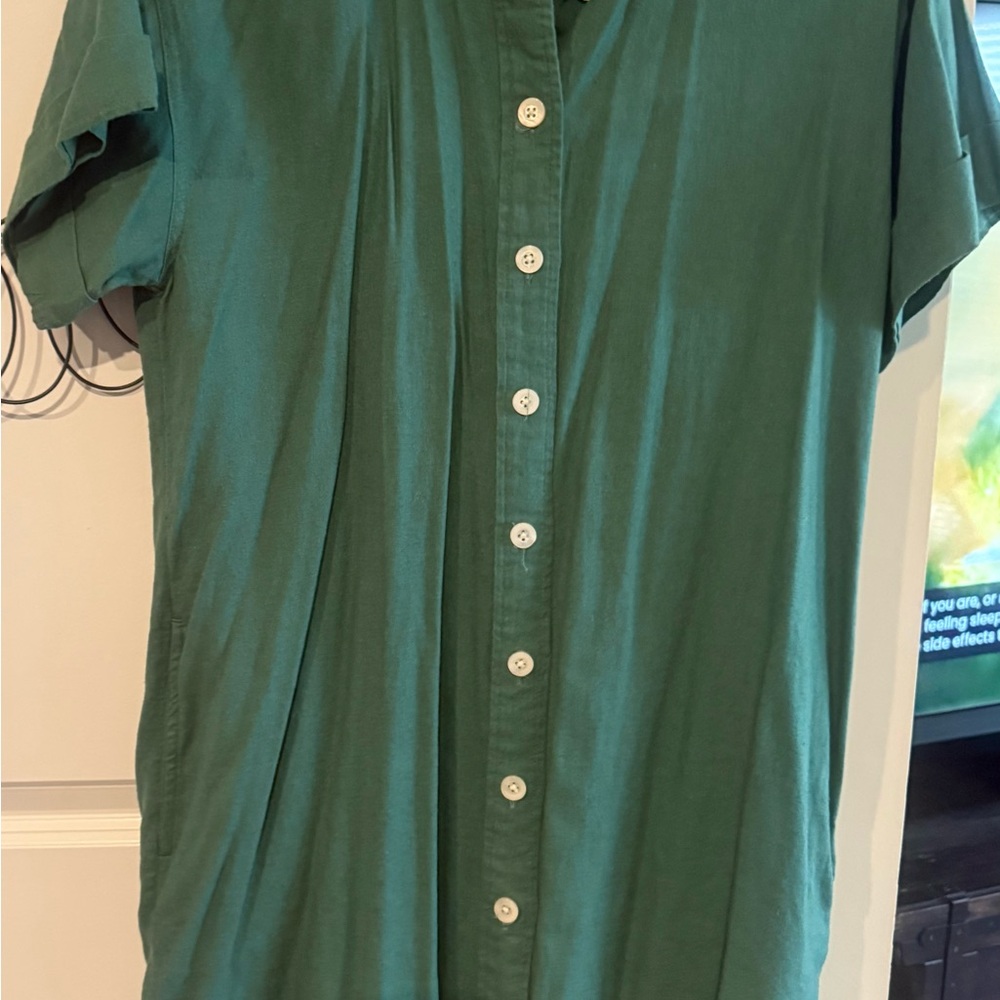 J. Crew Factory Green Midi Dress